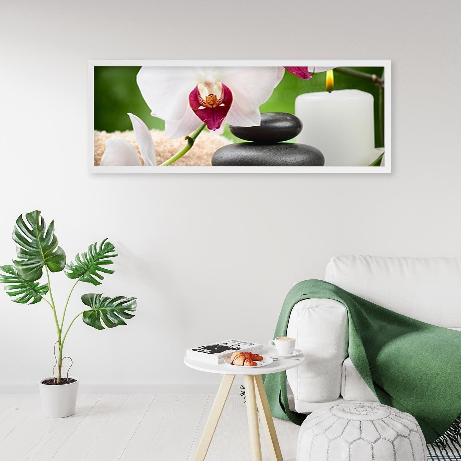 Picture in white frame PANORAMA, Zen Composition  Home Trends