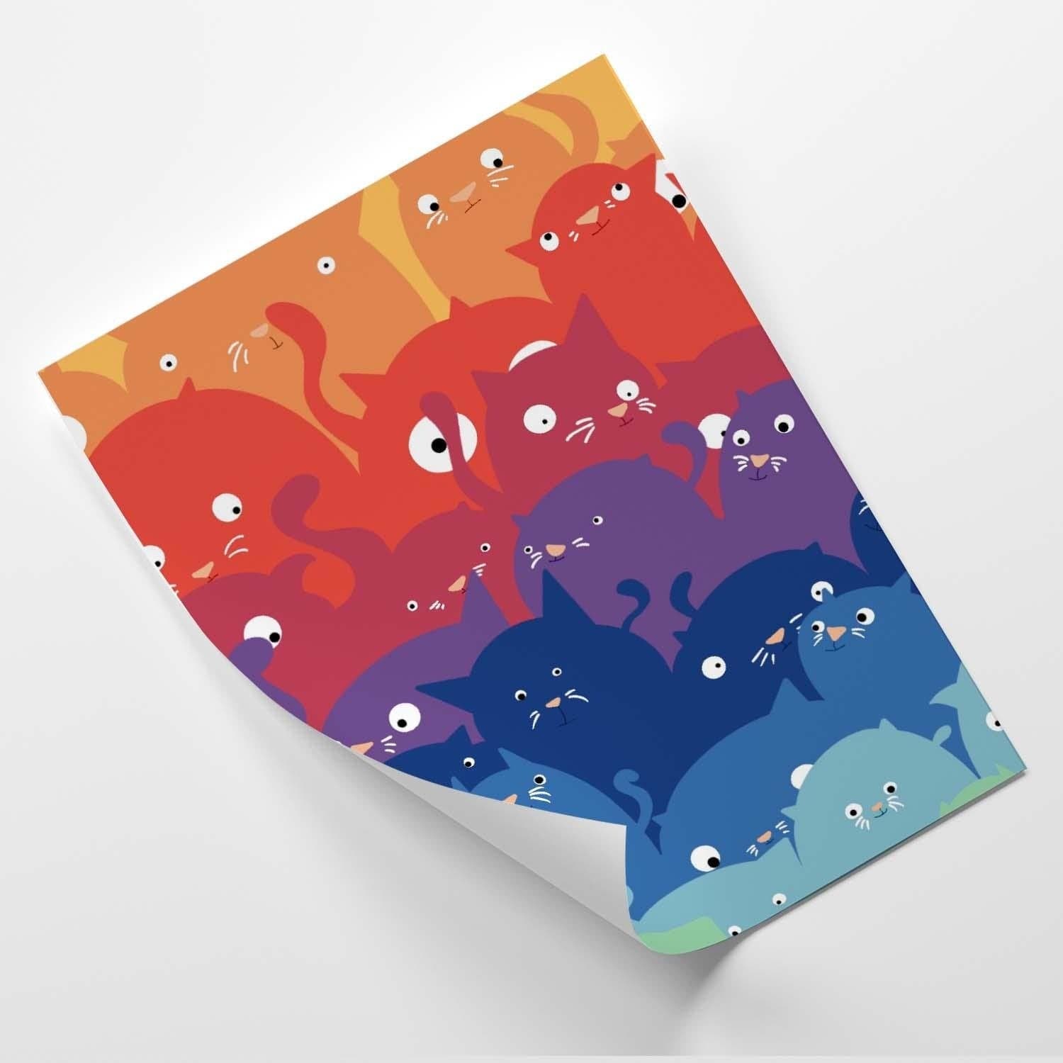 Posteris - Colored Cats  E-interjers.lv