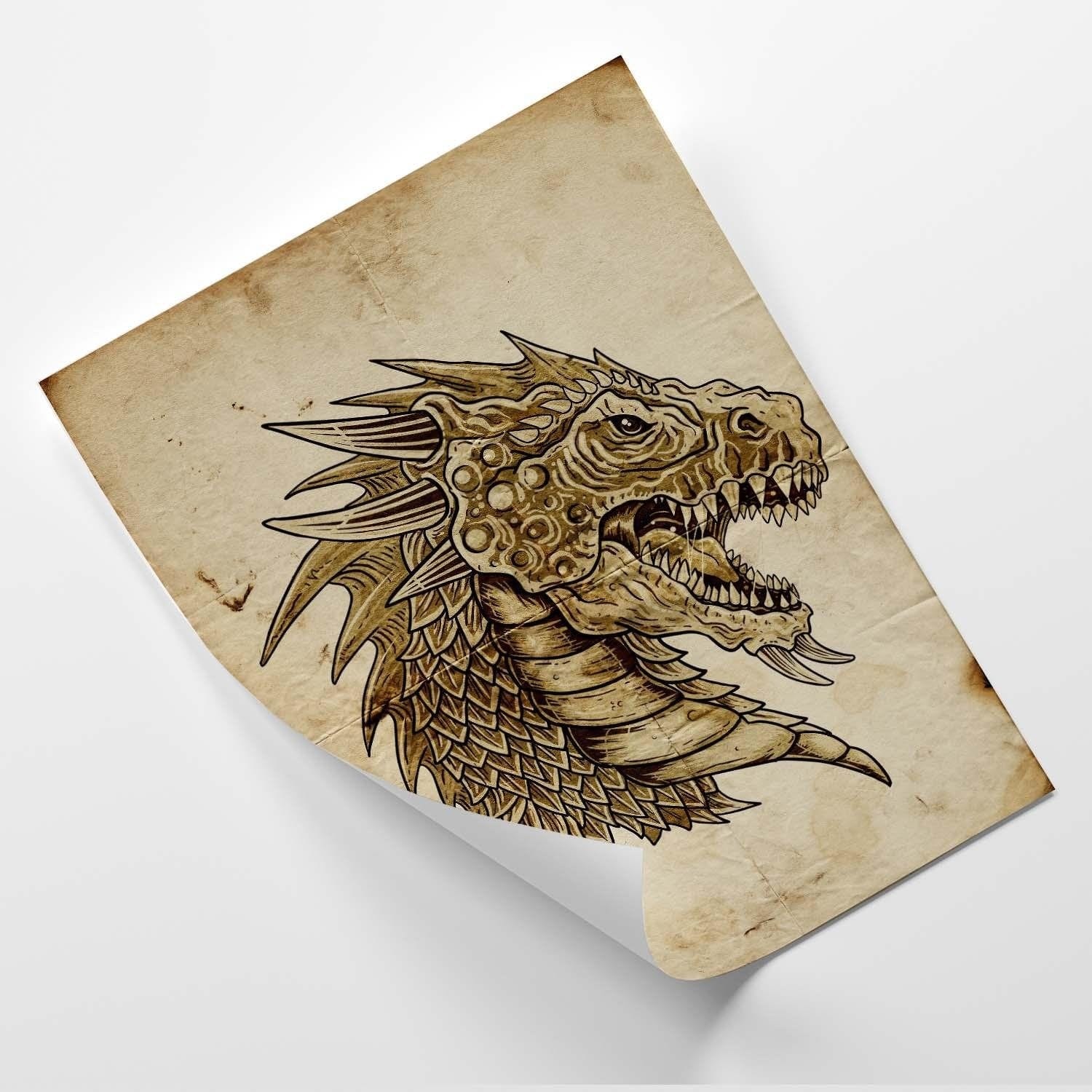 Posteris - Dragons Head  E-interjers.lv