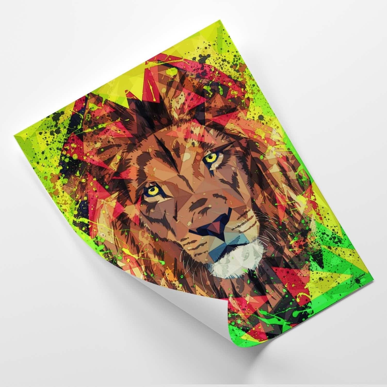 Posteris - Painted Lion  E-interjers.lv