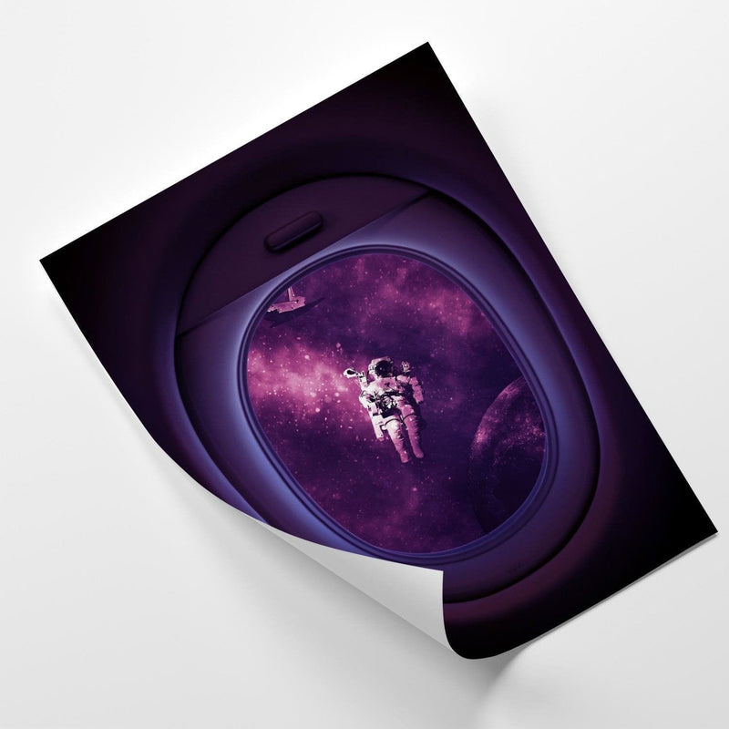 Posteris (plakāts) - Artwork Image Astronaut Purple  Home Trends DECO