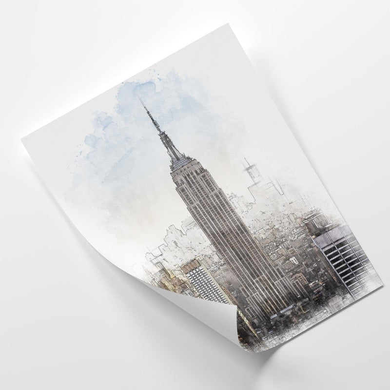 Posteris (plakāts) - Empire State Building Image Brown  Home Trends DECO