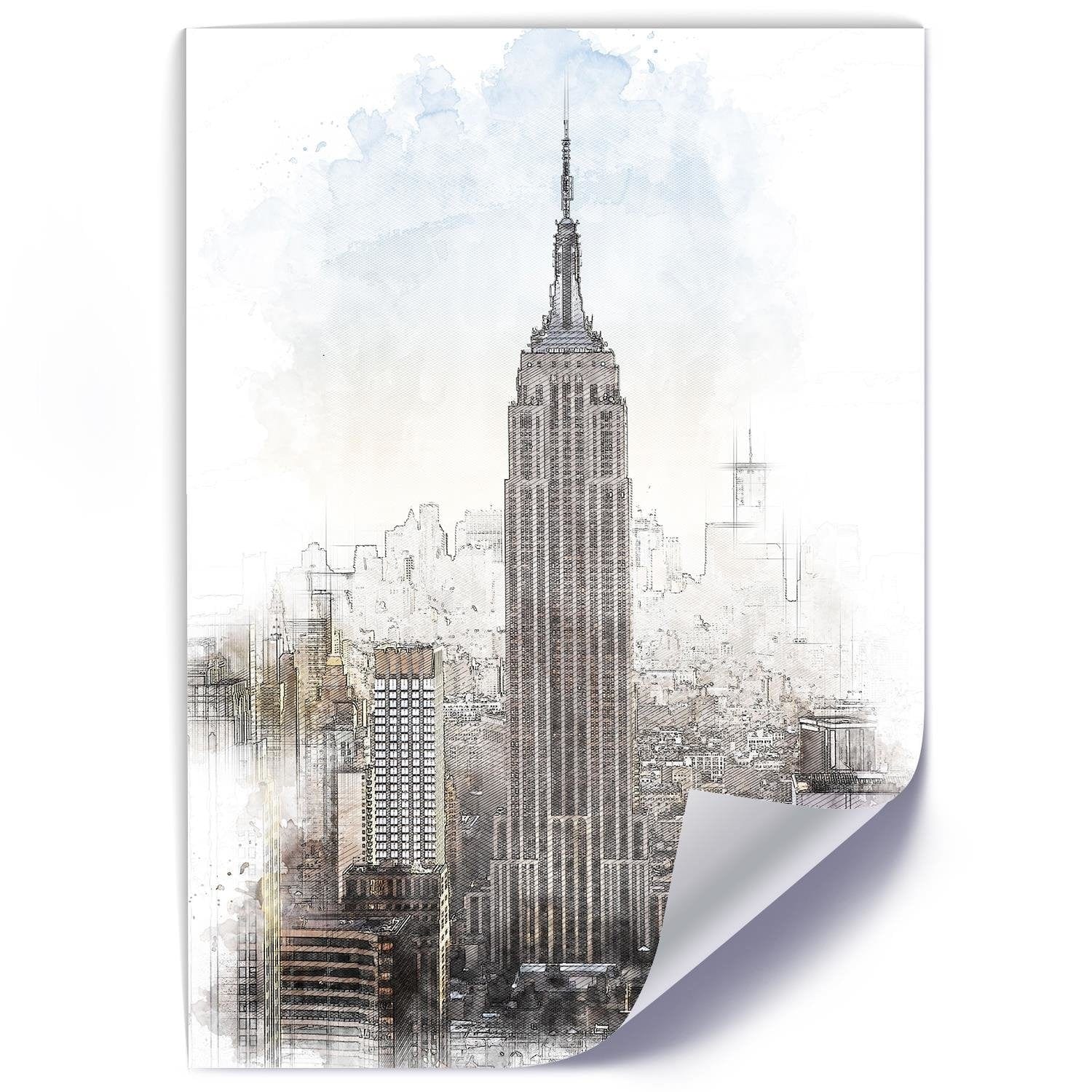 Posteris (plakāts) - Empire State Building Image Brown  Home Trends DECO