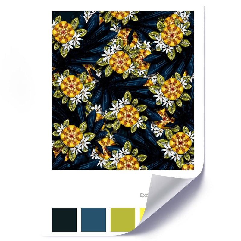 Posteris (plakāts) - Exotic Flowers Green  Home Trends DECO