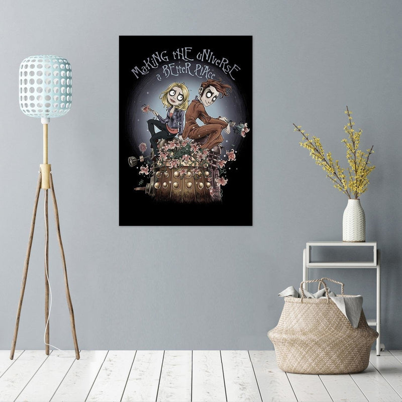 Posteris (plakāts) - Girl And Boy On A Background Of The Moon  Home Trends DECO