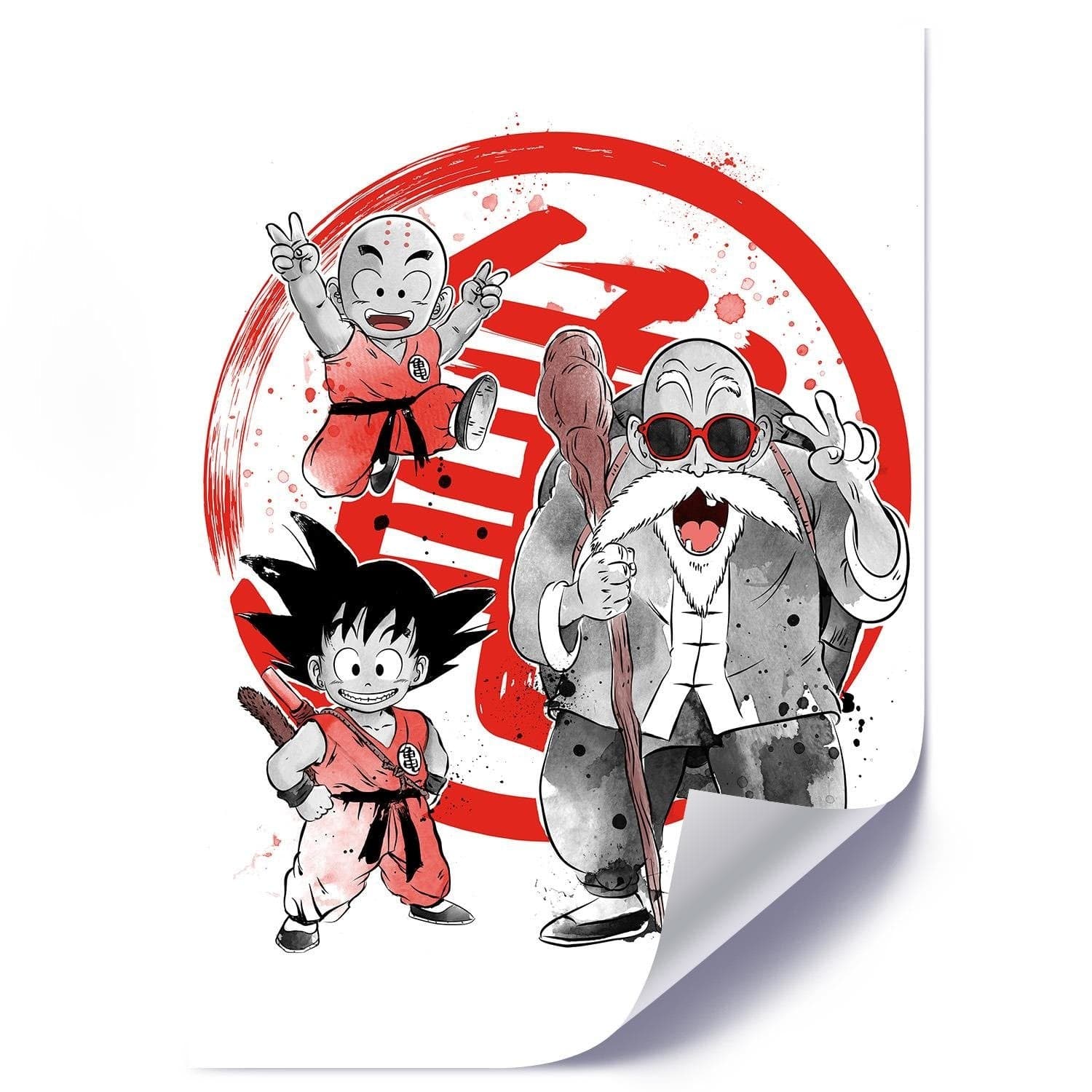 Posteris (plakāts) - Kame School Image Fine Art Red  Home Trends DECO