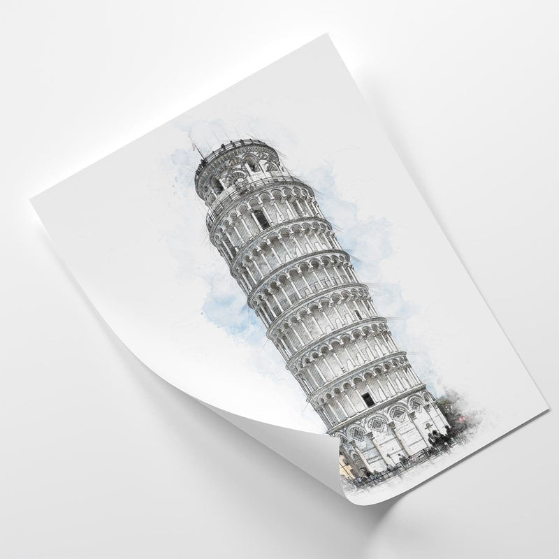 Posteris (plakāts) - Leaning Tower Grey  Home Trends DECO