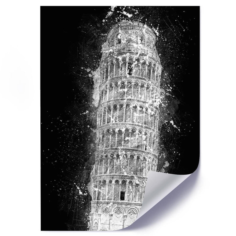 Posteris (plakāts) - Leaning Tower Of Pisa At Night  Home Trends DECO