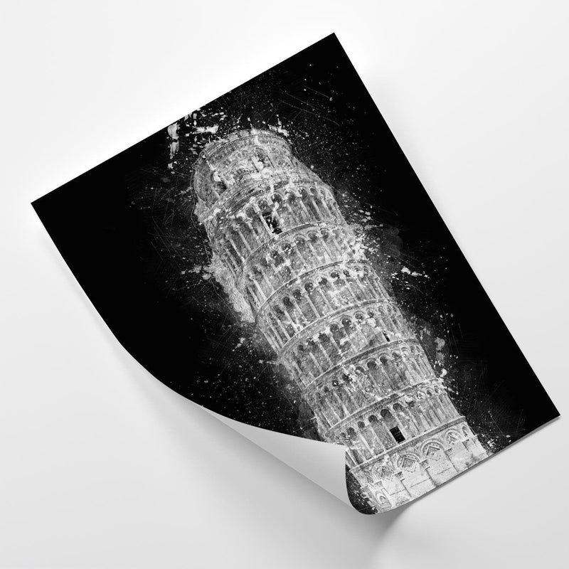 Posteris (plakāts) - Leaning Tower Of Pisa At Night  Home Trends DECO