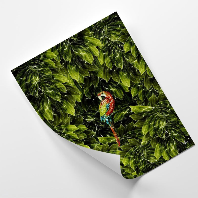 Posteris (plakāts) - Macaw Tropical Green  Home Trends DECO