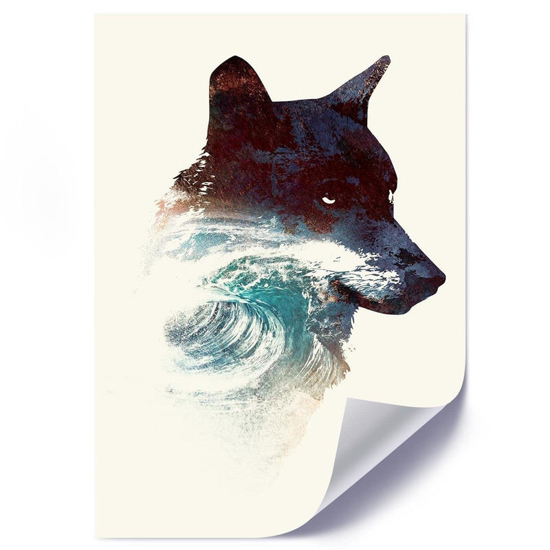 Posteris (plakāts) - The Wolf And The Waves  Home Trends DECO