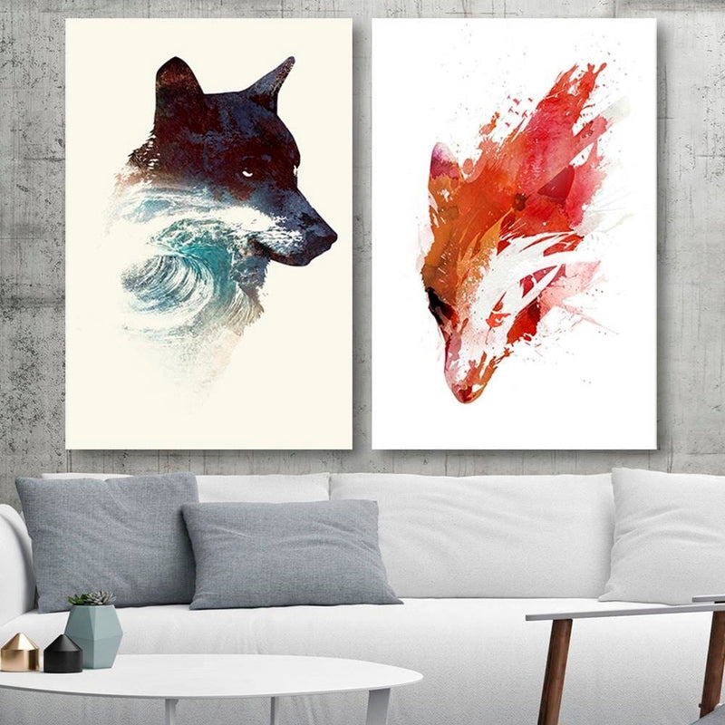 Posteris (plakāts) - The Wolf And The Waves  Home Trends DECO