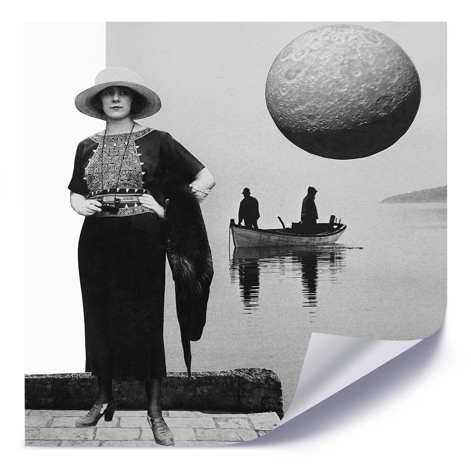 Posteris (plakāts) - Woman With Binoculars  Home Trends DECO