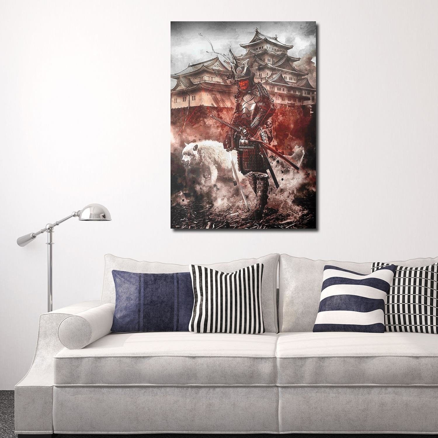 Posteris - Samurai And White Wolf  E-interjers.lv