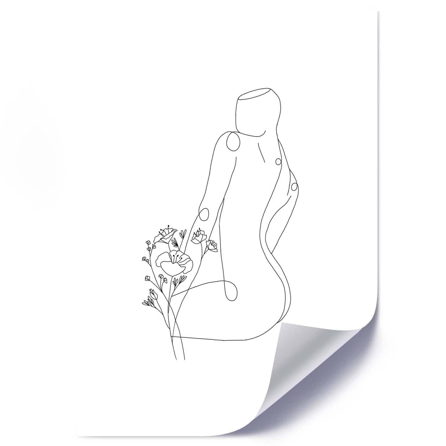 Posteris - Silhouette Of A Woman  E-interjers.lv