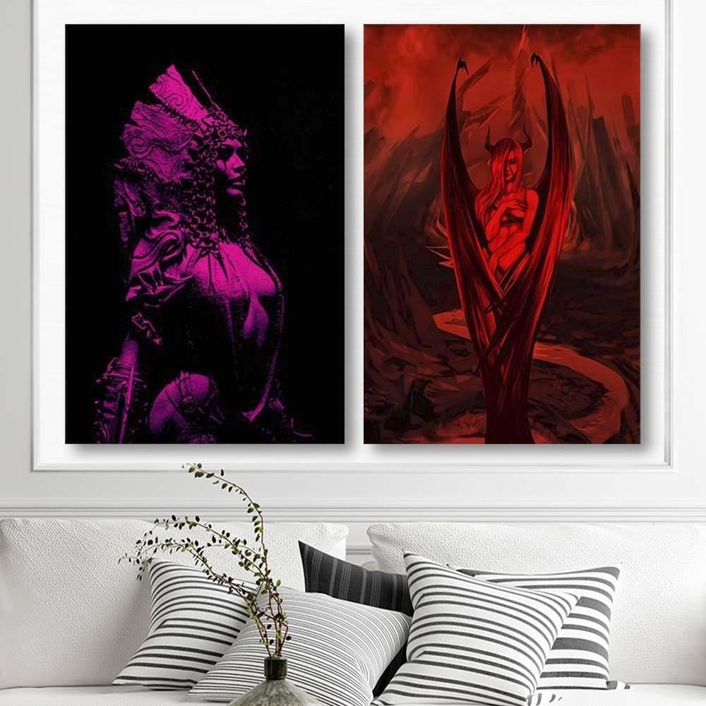 Posteris - Woman Bat  E-interjers.lv
