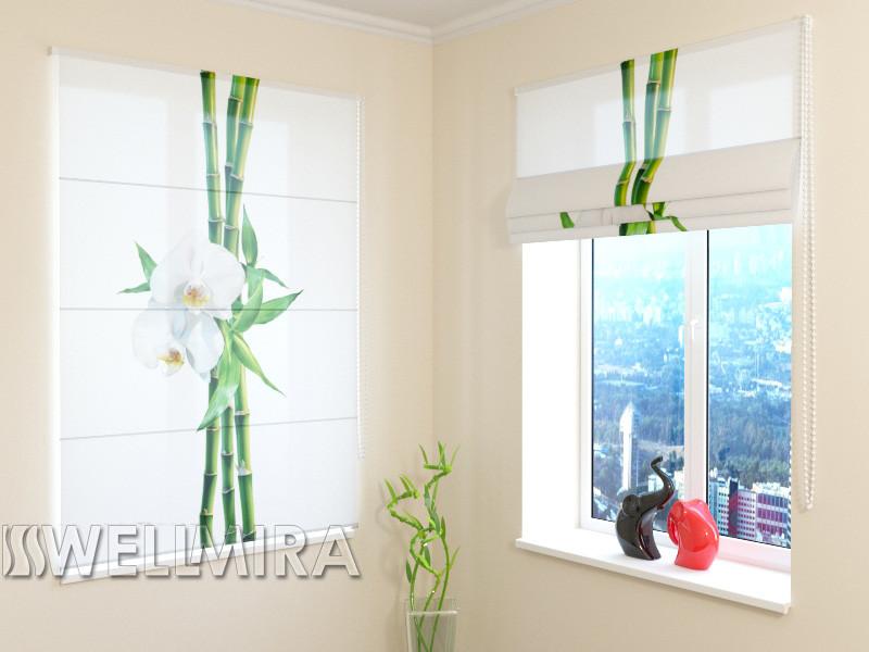 Romiešu žalūzijas Bamboo and White Orchid SCREEN / 40 / 50 E-interjers.lv