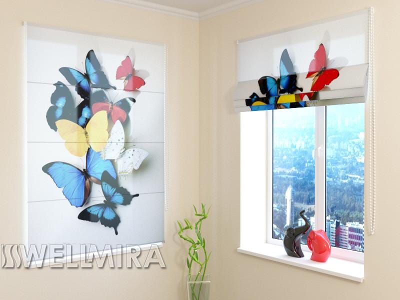 Romiešu žalūzijas Colorful Butterflies SCREEN / 40 / 50 E-interjers.lv