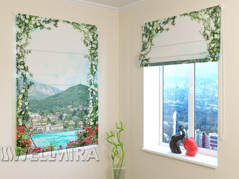 Romiešu žalūzijas Flower Arch BLACKOUT / 40 / 50 E-interjers.lv