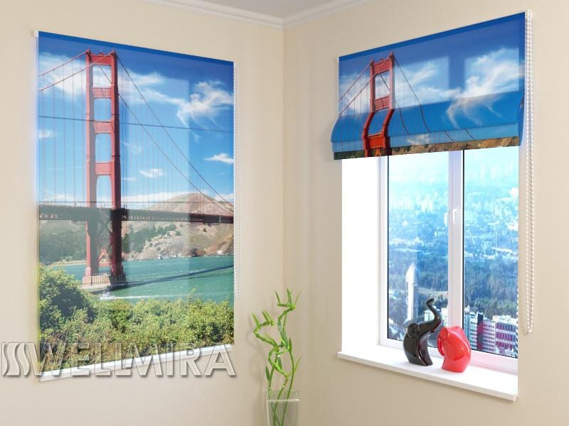 Romiešu žalūzijas Golden Gate Bridge SCREEN / 40 / 50 E-interjers.lv