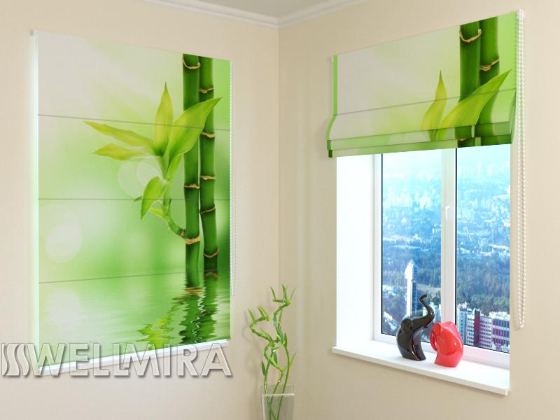 Romiešu žalūzijas Green Bamboo BLACKOUT / 40 / 50 E-interjers.lv