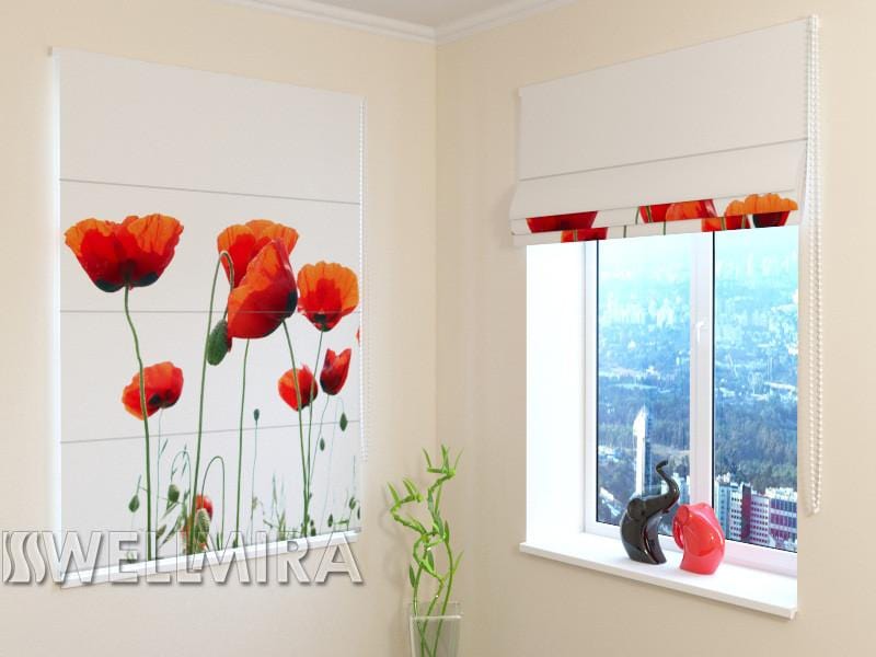 Romiešu žalūzijas Netherlands Poppies BLACKOUT / 40 / 50 E-interjers.lv