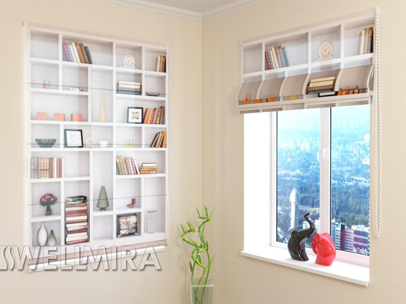 Romiešu žalūzijas White Bookcase SCREEN / 40 / 50 E-interjers.lv