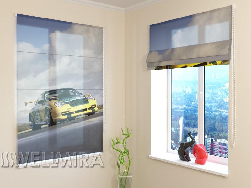 Romiešu žalūzijas Yellow Supercar SCREEN / 40 / 50 E-interjers.lv