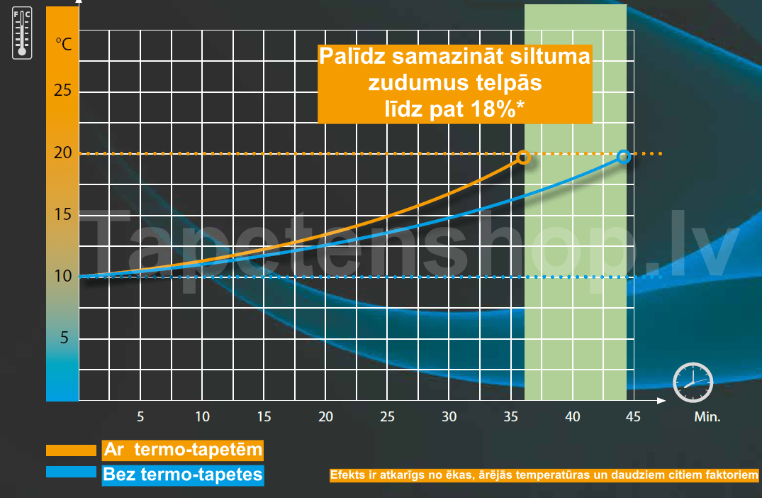 Termo tapetes sienas siltināšanai (0,53x10m)