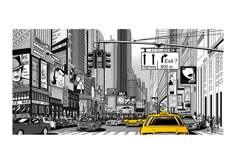 XXL Fototapetes - Dzeltenie taksometri Ņujorkā 550x270 E-interjers.lv