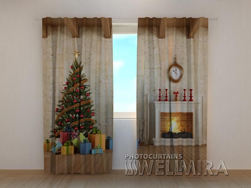 Ziemassvētku aizkari - Jaungada interjers 180 x 140 cm (2X 90x140 cm) / SCREEN E-interjers.lv