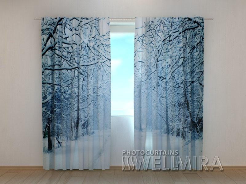 Ziemassvētku aizkari - Sniega vakars 180 x 140 cm (2X 90x140 cm) / SCREEN E-interjers.lv