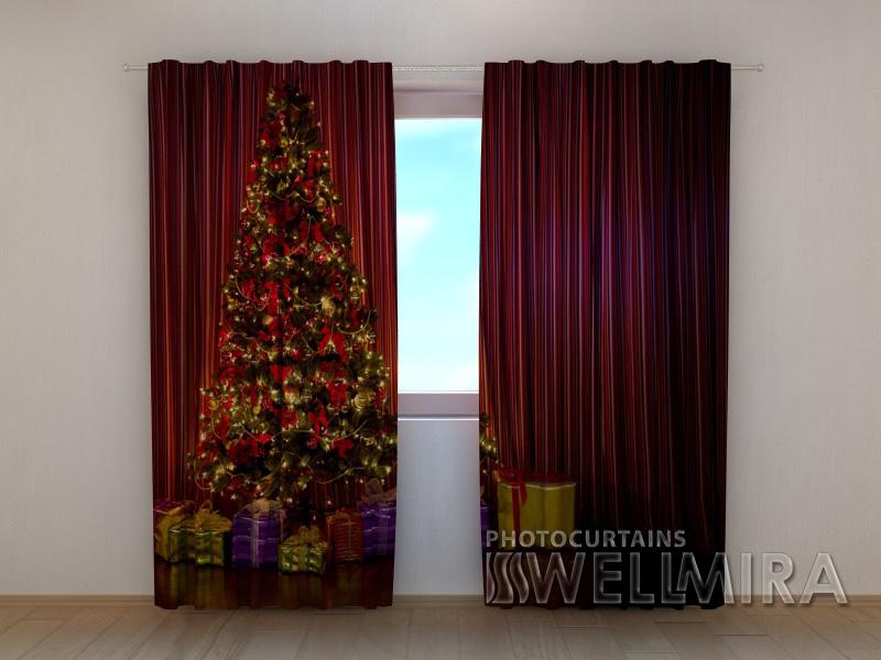 Ziemassvētku aizkari - Ziemassvētku eglīte 1. versija 180 x 140 cm (2X 90x140 cm) / SCREEN E-interjers.lv