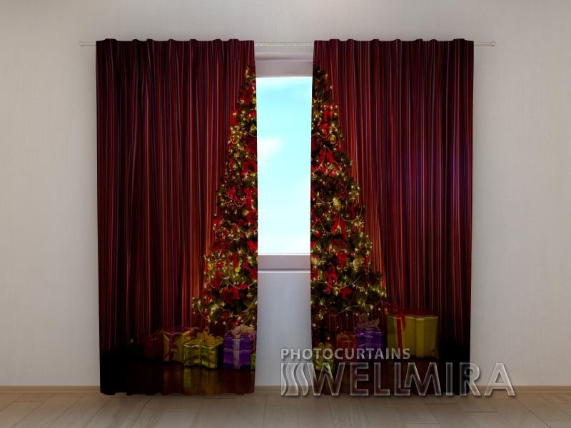 Ziemassvētku aizkari - Ziemassvētku eglīte 180 x 140 cm (2X 90x140 cm) / SCREEN E-interjers.lv