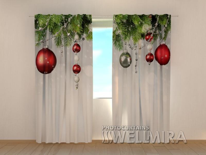 Ziemassvētku aizkari - Ziemassvētku rotājumi 180 x 140 cm (2X 90x140 cm) / SCREEN E-interjers.lv