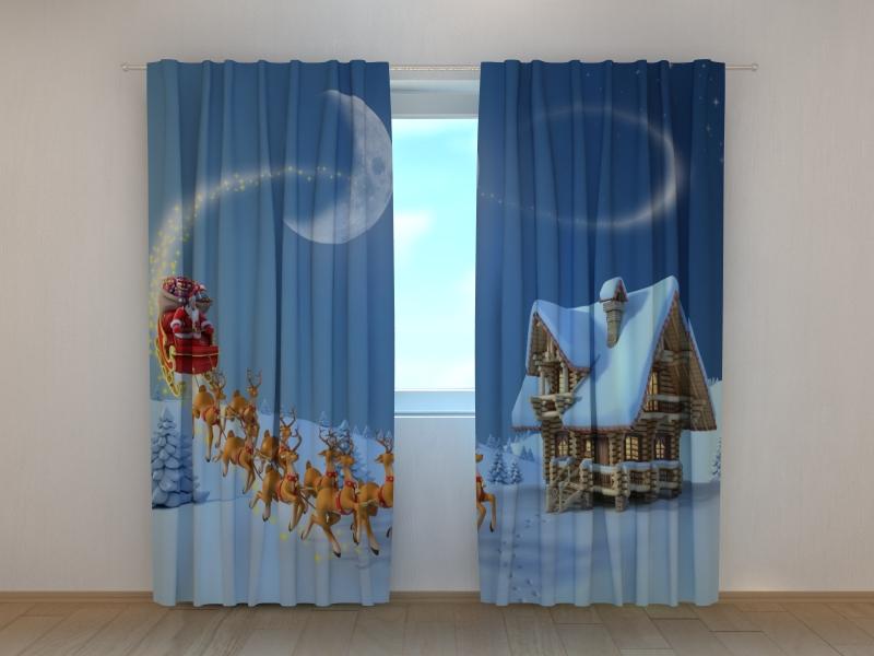 Ziemassvētku aizkari - Ziemassvētku stāsts 180 x 140 cm (2X 90x140 cm) / SCREEN E-interjers.lv