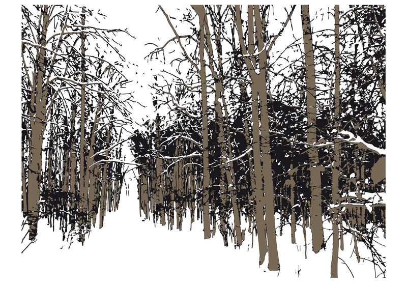 Fototapetes ar meža skatu - Koki rudenī