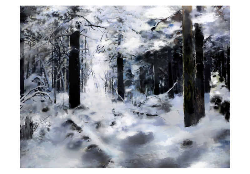 Fototapetes ar meža skatu - Ziemas mežs