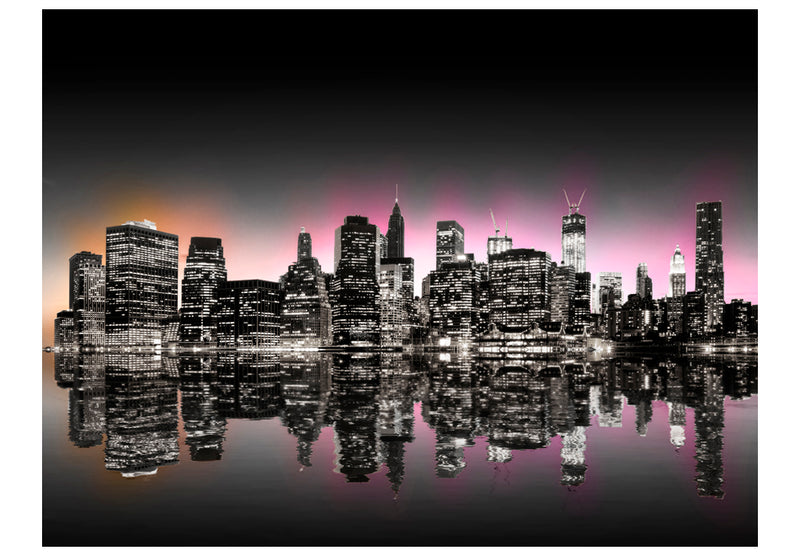 Fototapetes - Krāsains mirdzums virs Ņujorkas