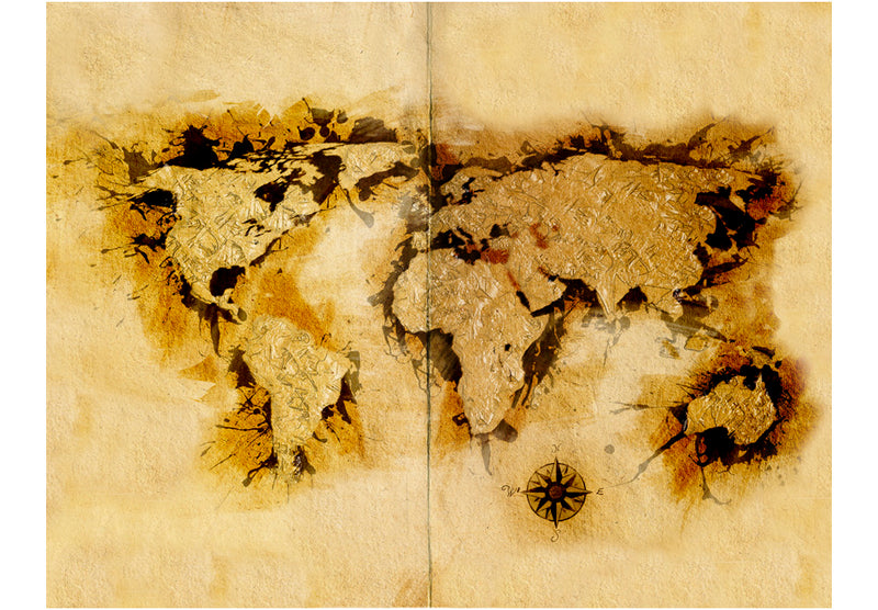 Fototapetes - Zelta meklētāju pasaules karte