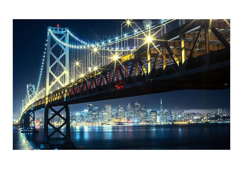 Fototapetes - Bay Bridge naktī