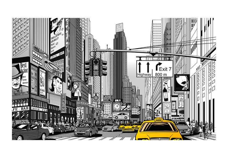 Fototapetes - Dzeltenie taksometri Ņujorkā