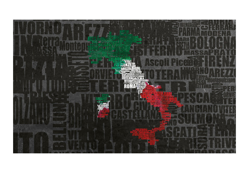 Fototapetes - Itālijas teksta karte