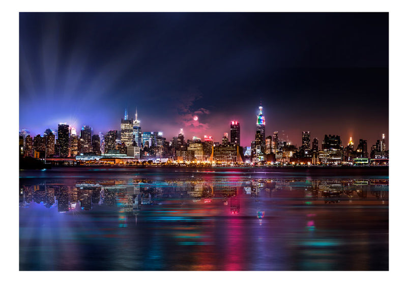 Fototapetes ar nakts Ņujorku tumši zilā krāsā