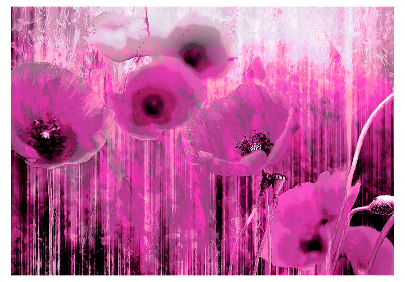 Fototapetes ar ziediem - Rozā trakums