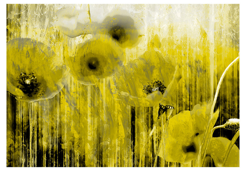 Fototapetes ar ziediem - Dzeltenais trakums