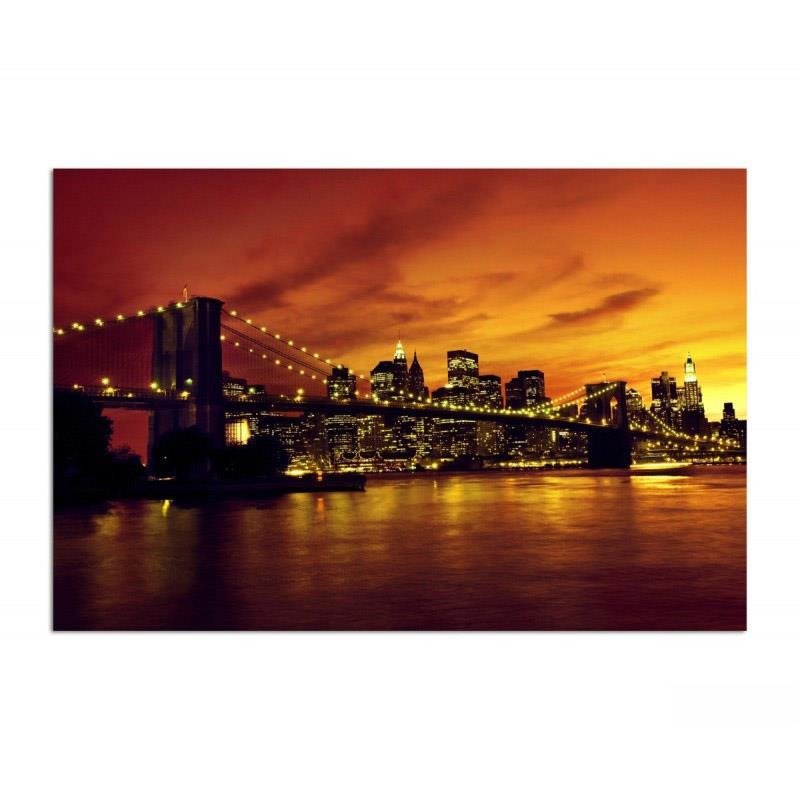 Dekoratīvais panelis - Brooklyn Bridge And Manhattan At Sunset 