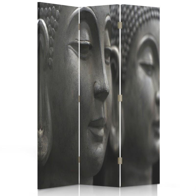 Aizslietnis, 3 paneļi, Divpusējs, 360° rotējošas eņģes, Kanva, Buddha 7 