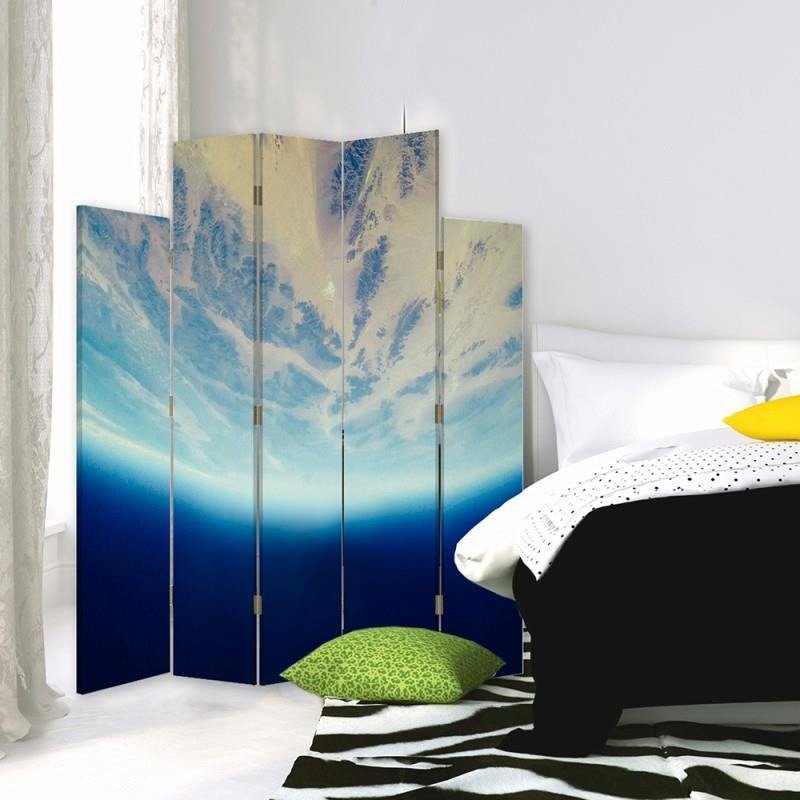 Decorative Aizslietnis, 5 paneļi, Divpusējs, 360 ° rotējošas eņģes, kanva, Dynamic Sky 