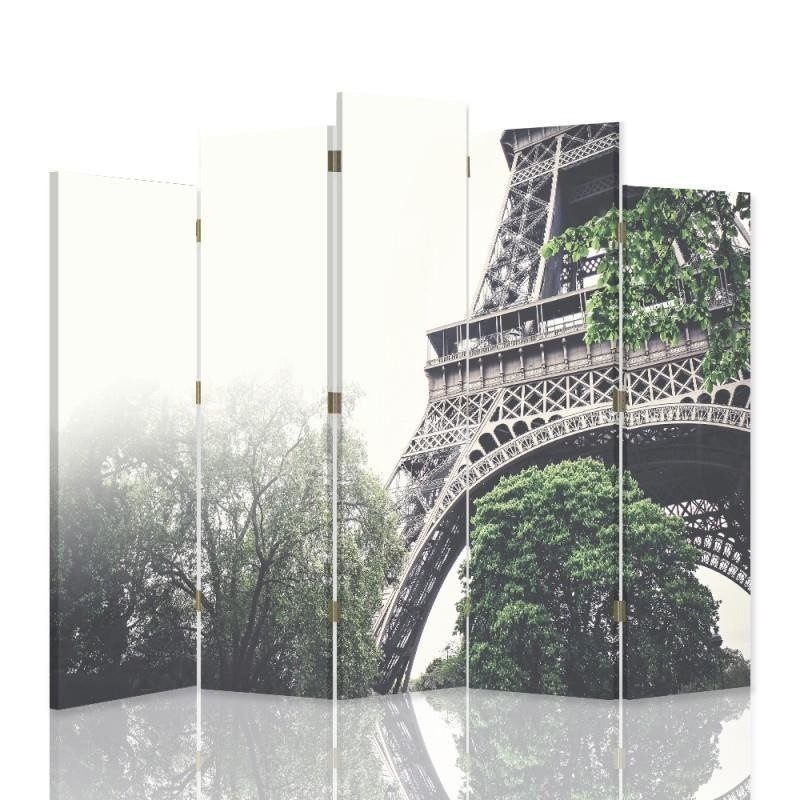 Decorative Aizslietnis, 5 paneļi, Divpusējs, 360 ° rotējošas eņģes, kanva, Fragment Of Eiffel Tower 